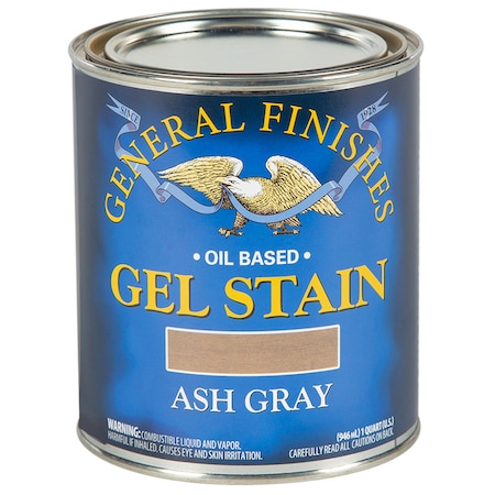 General Finishes 1 Qt Ash Gray Gel Stain Oil-Based Heavy Bodied Stain AQT